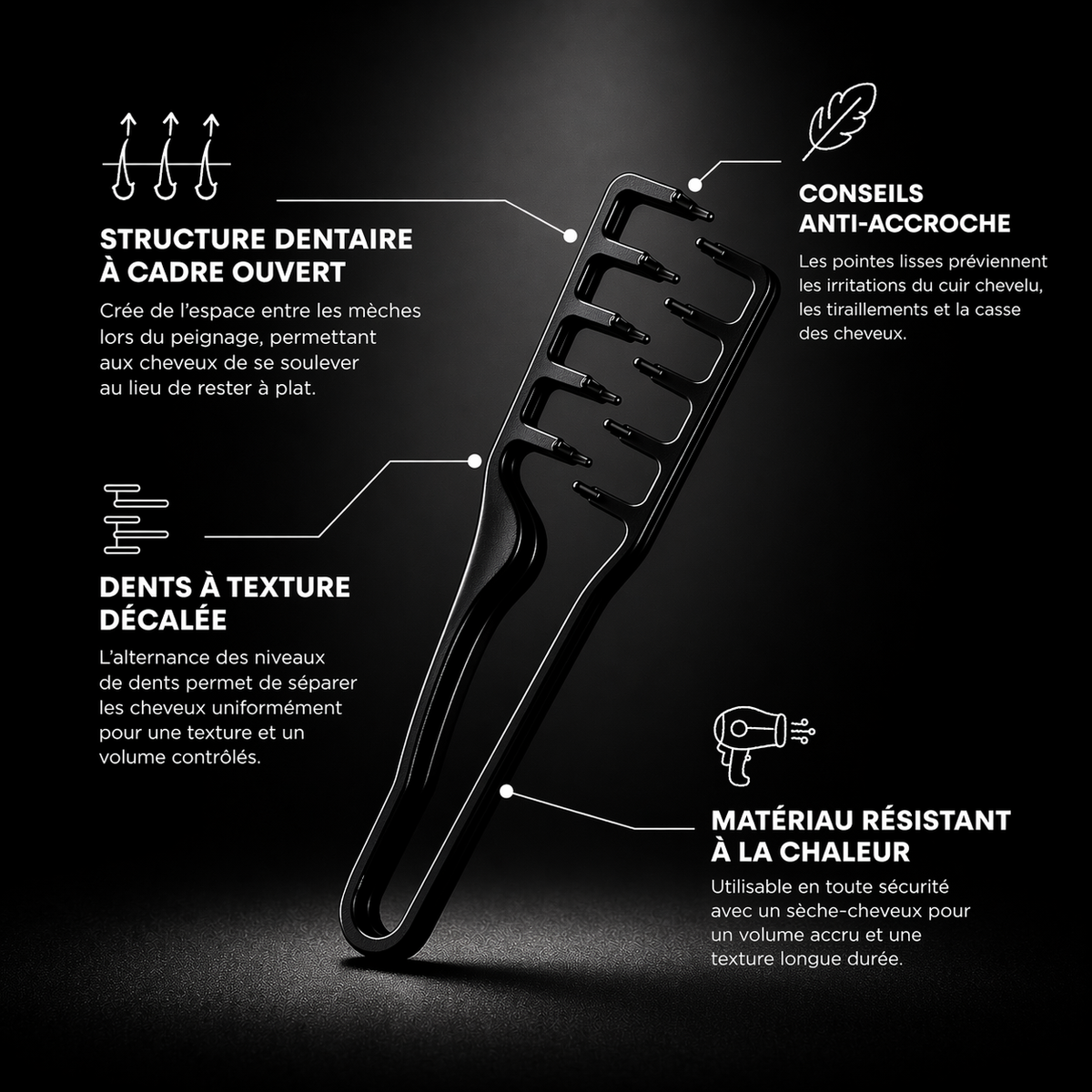 Peigne texture et volume hairtist